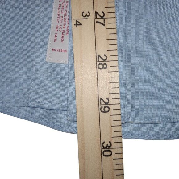 Brooks Brothers 346 Shirt 161/2 4/5 Non-Iron blue Button Up - Picture 4 of 10